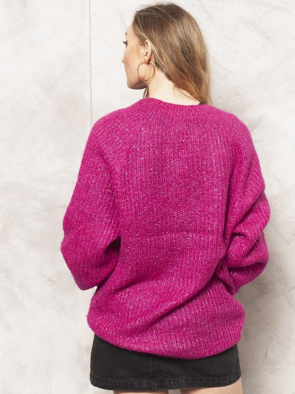 Vintage 80's Pink Handknit Women Sweater - NorthernGrip