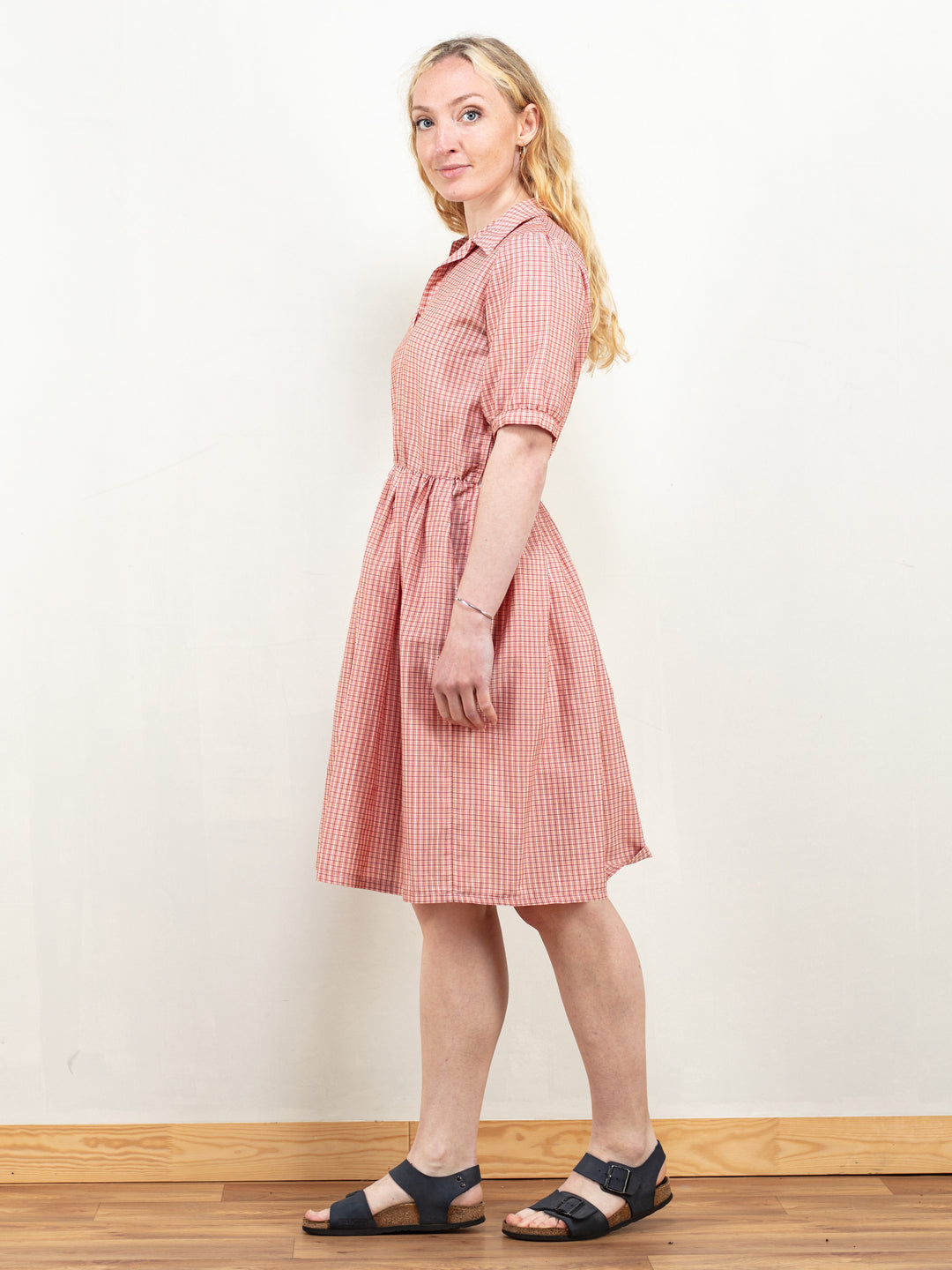 Vintage 70's Women Plaid Mini Dress - NorthernGrip