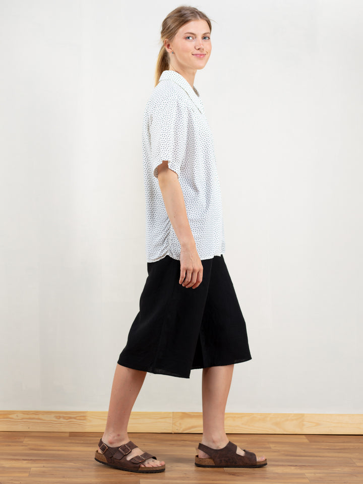 Vintage 70's Women Monochrome Blouse - NorthernGrip