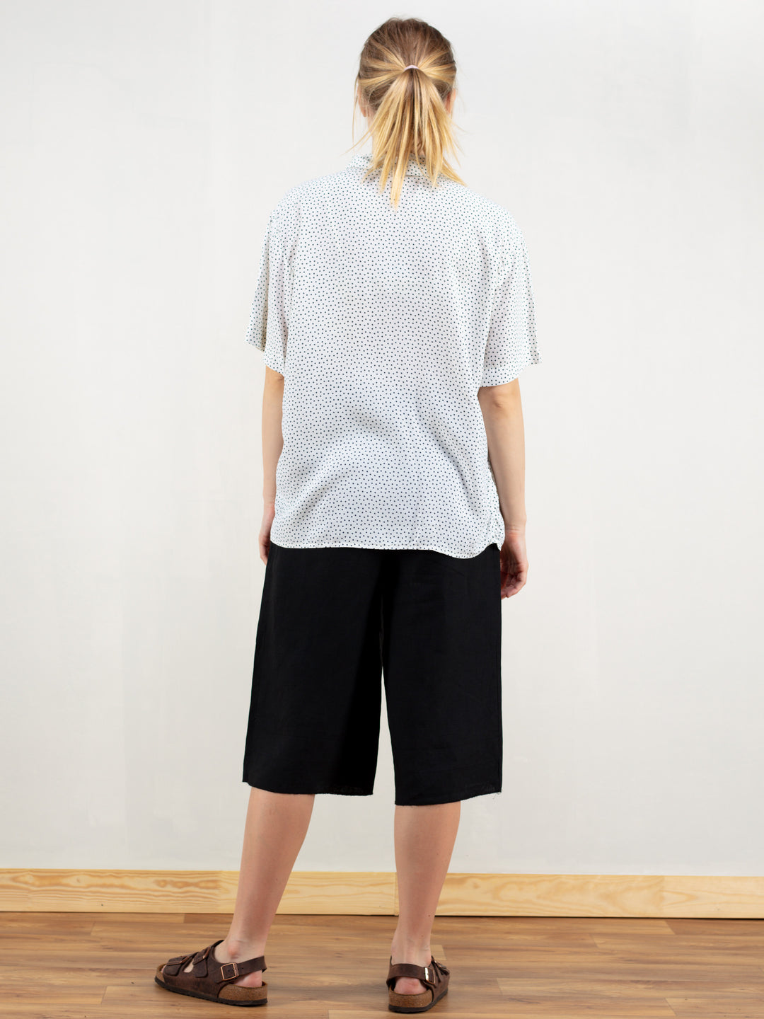 Vintage 70's Women Monochrome Blouse - NorthernGrip