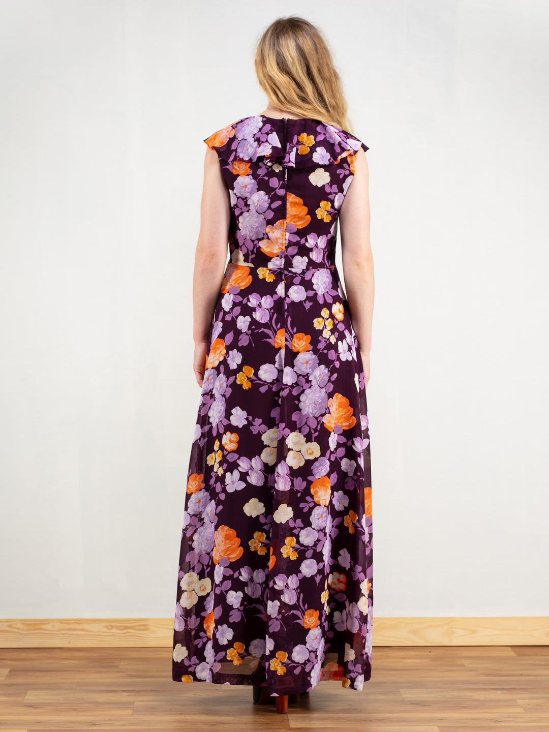 Vintage 70's Women Floral Maxi Dress - NorthernGrip