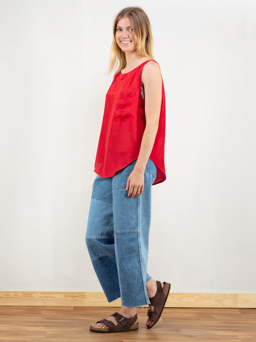 Vintage 90's Red Summer Women Top - NorthernGrip