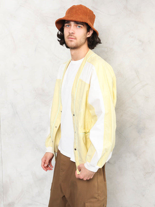 Vintage 80's Yellow Men Bomber Jacket - NorthernGrip