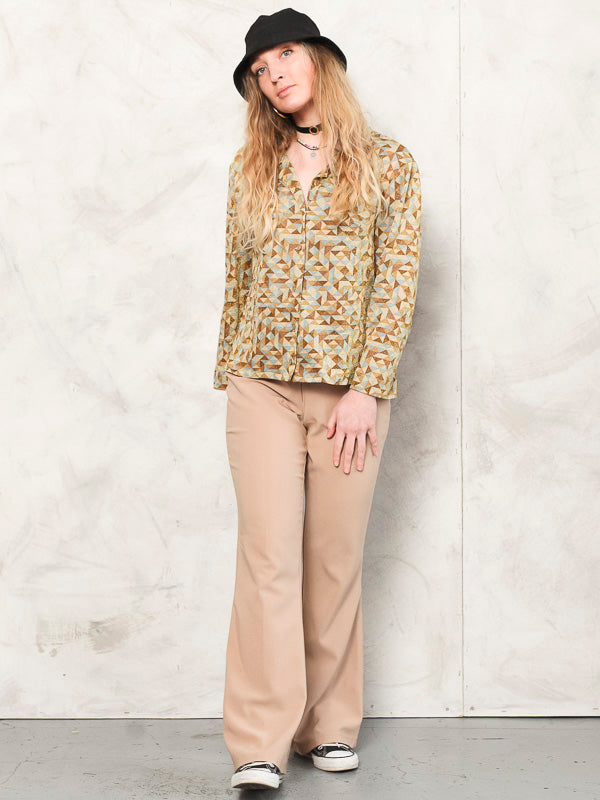 Vintage 2000's Women Y2K Top Disco blouse - NorthernGrip