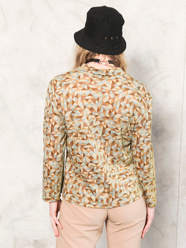 Vintage 2000's Women Y2K Top Disco blouse - NorthernGrip