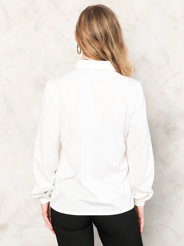 Vintage Women 2000's White Blouse Y2K - NorthernGrip