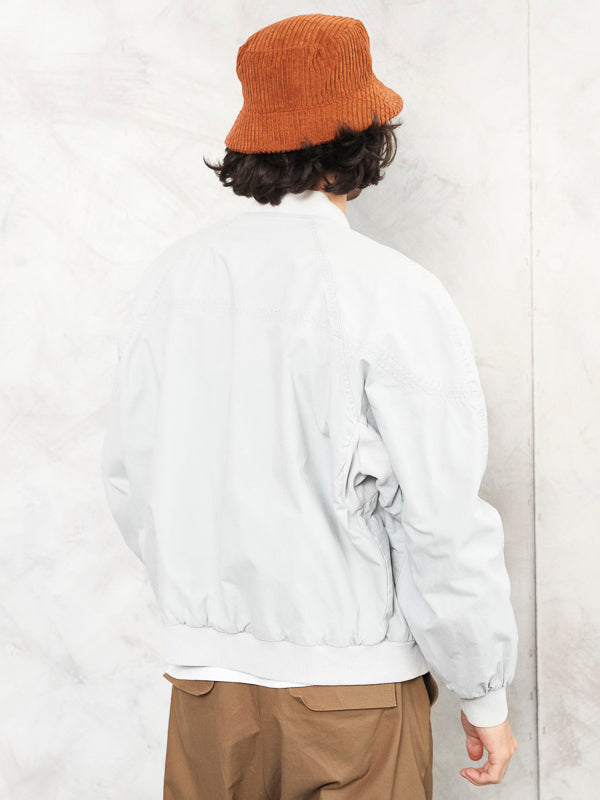 Vintage 90's Grey Men Bomber Jacket - NorthernGrip