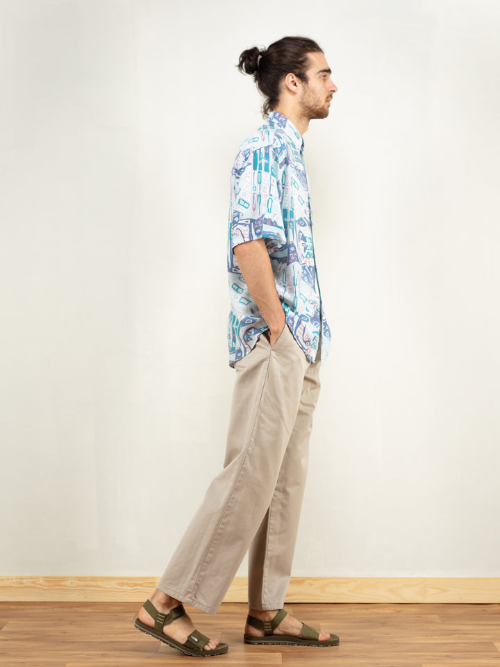 Vintage 80's Beige Men Chino Pants - NorthernGrip