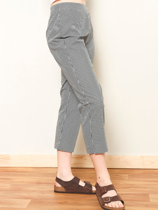 Vintage 80's Plaid Women Summer Pants - NorthernGrip