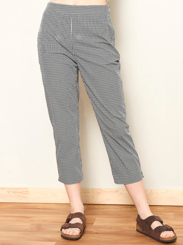 Vintage 80's Plaid Women Summer Pants - NorthernGrip