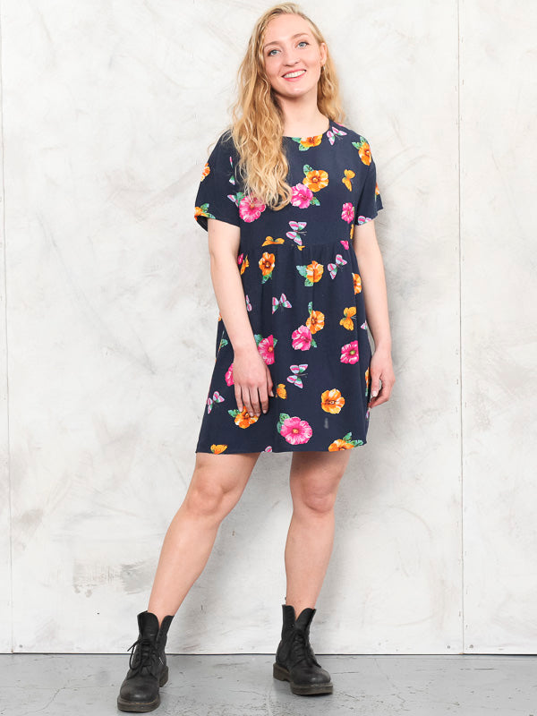 Vintage 90's Women Floral Picnic Dress - NorthernGrip