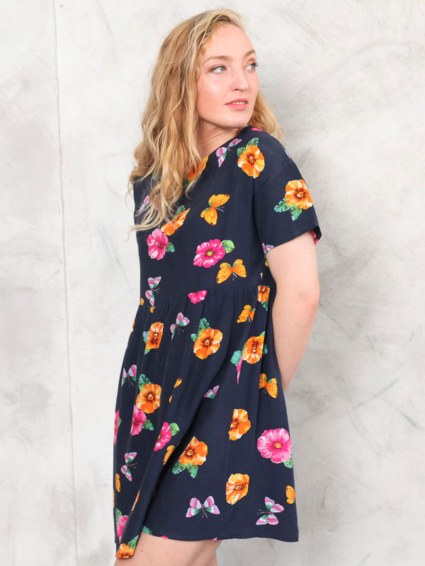 Vintage 90's Women Floral Picnic Dress - NorthernGrip