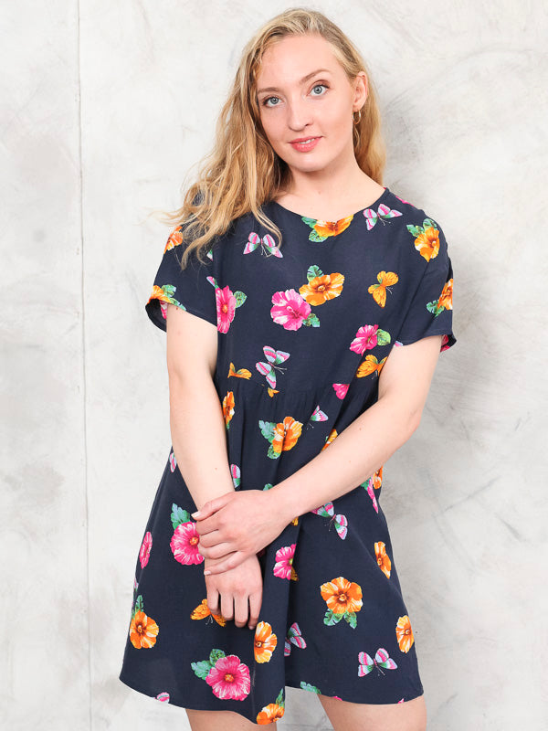 Vintage 90's Women Floral Picnic Dress - NorthernGrip