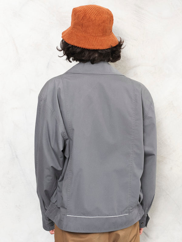 Vintage 90's Grey Men Bomber Jacket - NorthernGrip