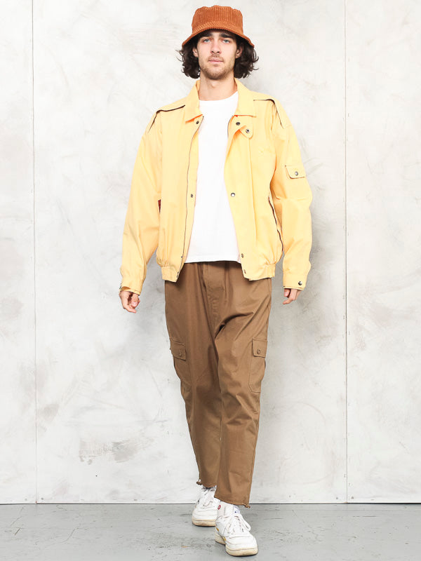 Vintage 90's Yellow Men Bomber Jacket - NorthernGrip