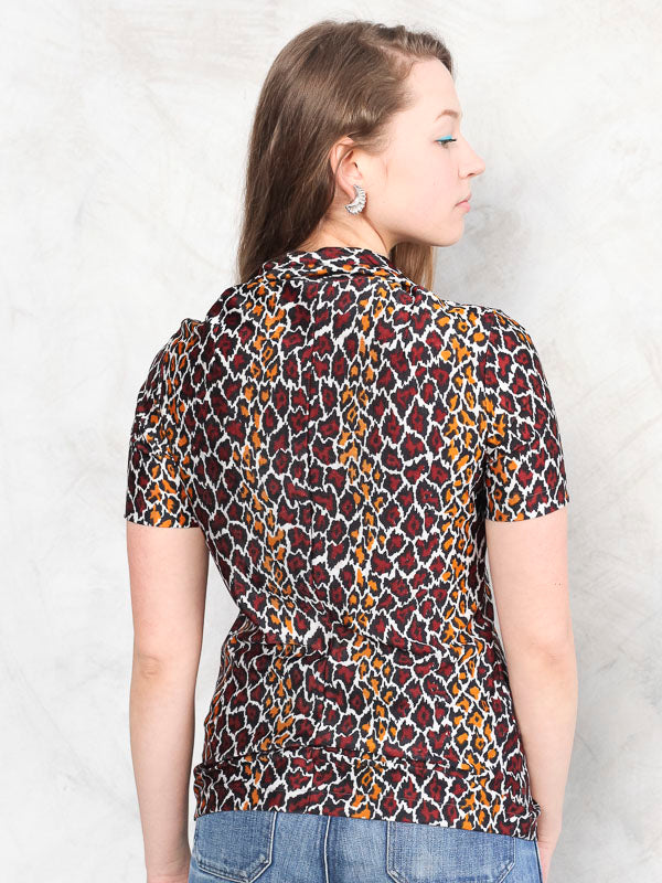 Vintage 80's Women Leopard Blouse - NorthernGrip