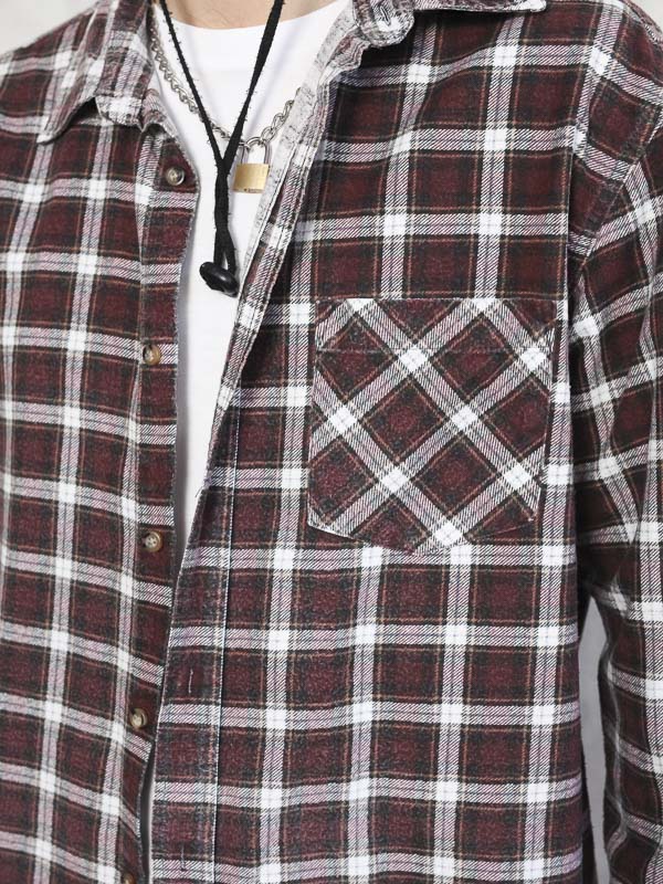 Vintage 90's Plaid Red Men Shirt - NorthernGrip