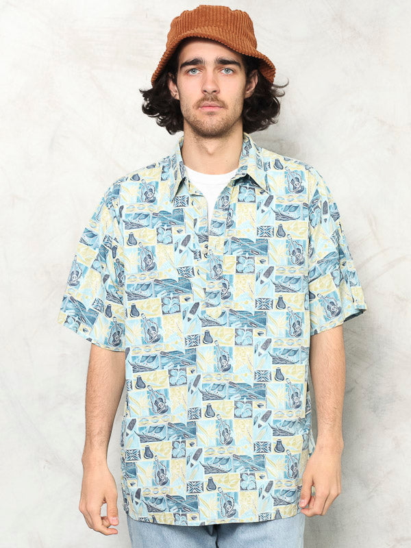 Vintage 90's Hawaiian Men Shirt - NorthernGrip