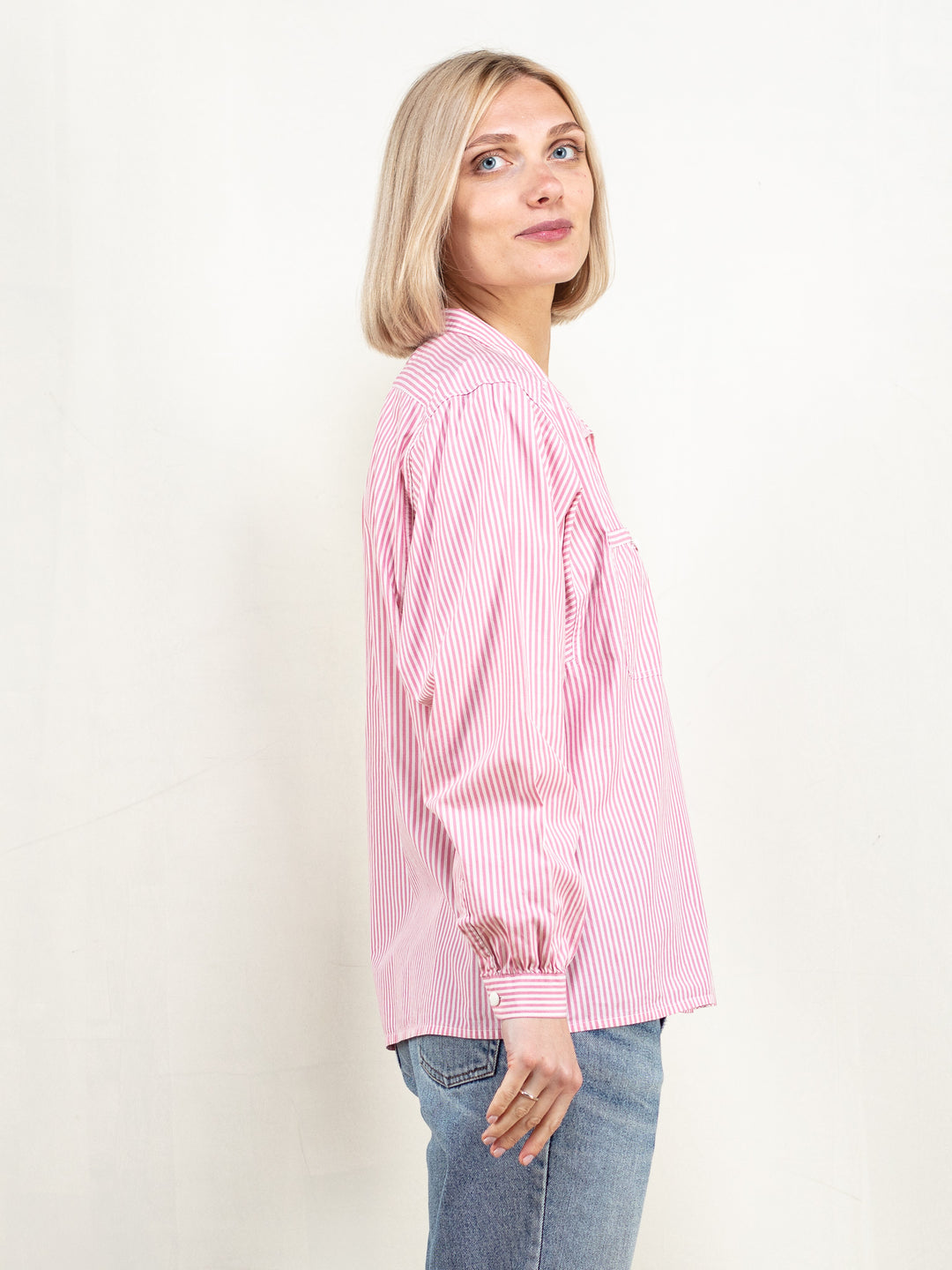 Vintage 80's Women Striped Shirt - NorthernGrip