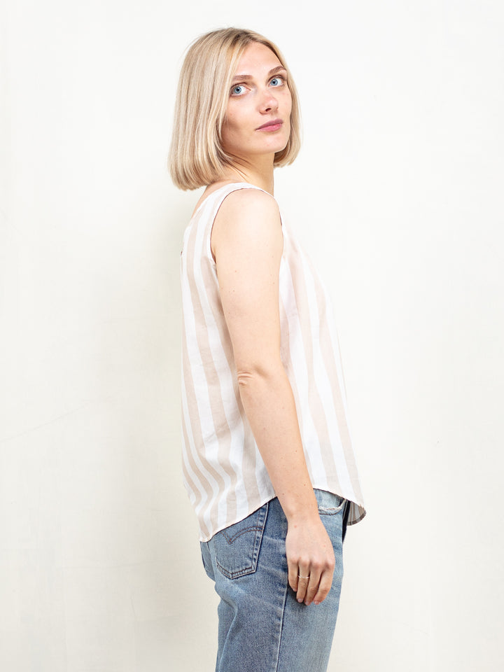 Vintage 90's Women Striped Tank Top - NorthernGrip