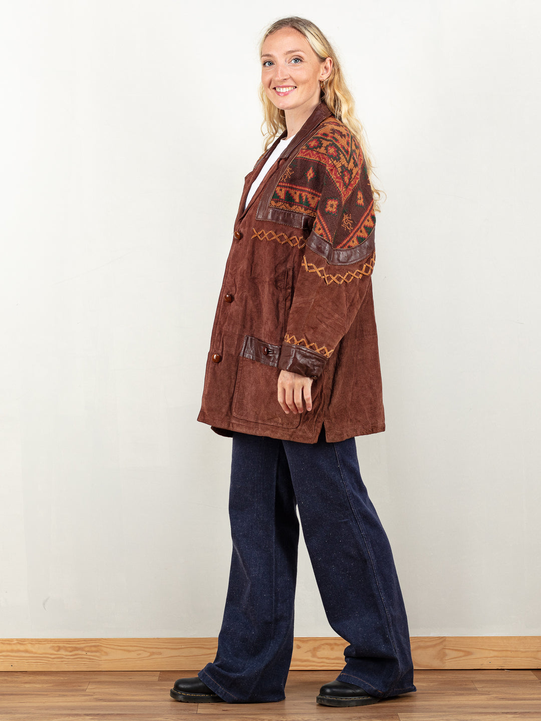 Vintage 80's Women Suede and Knit Coat - NorthernGrip