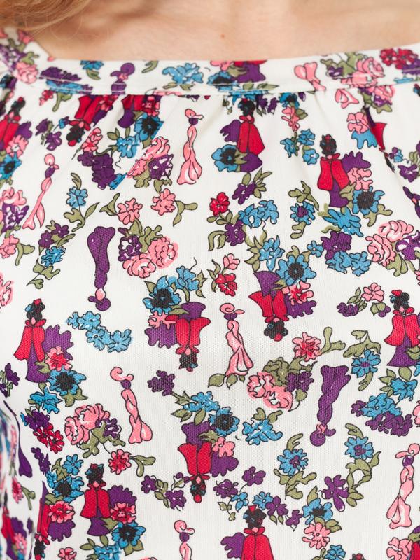 Vintage 70's Flower Print Women Top - NorthernGrip