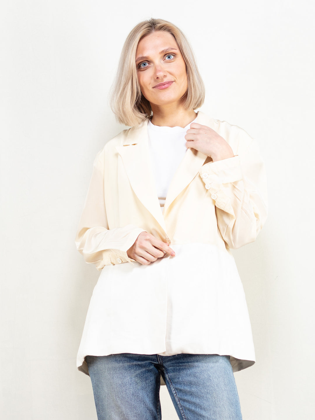 Vintage Women 90's Linen Blazer - NorthernGrip