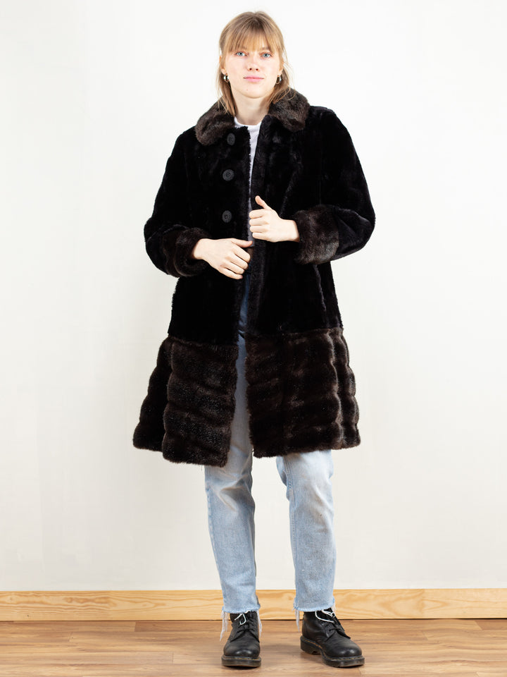 Vintage Women 80's Faux Fur Coat - NorthernGrip