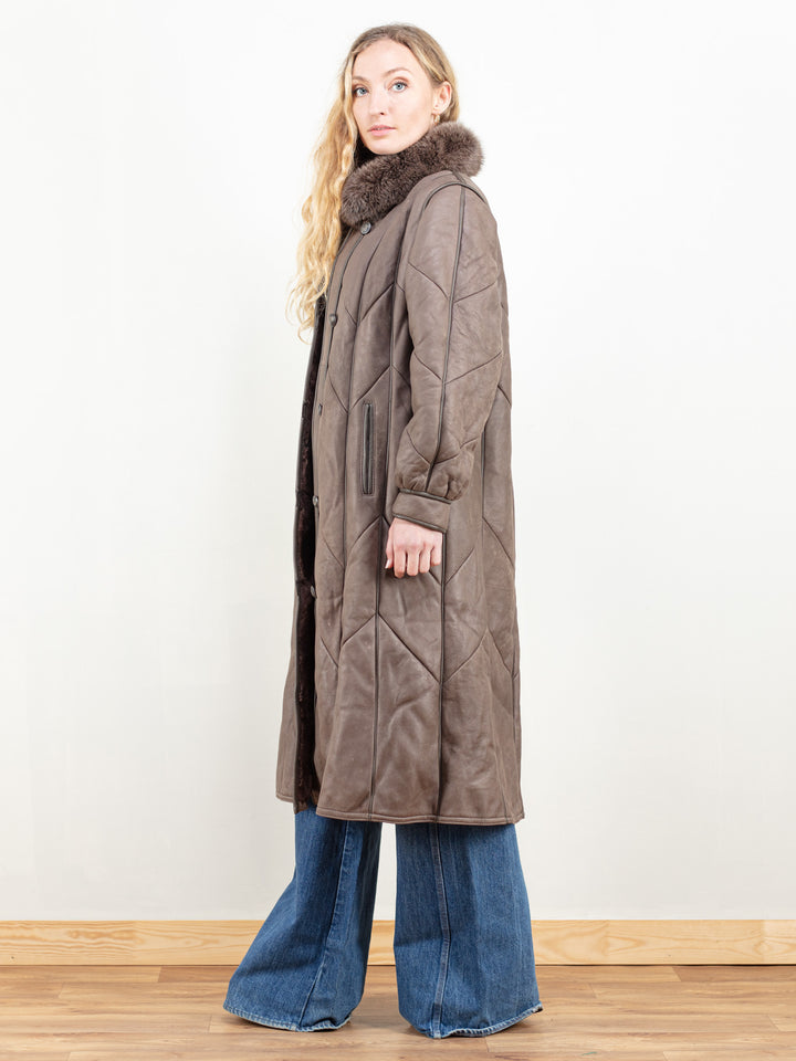 Vintage 70's Women Shearling Winter Coat - NorthernGrip