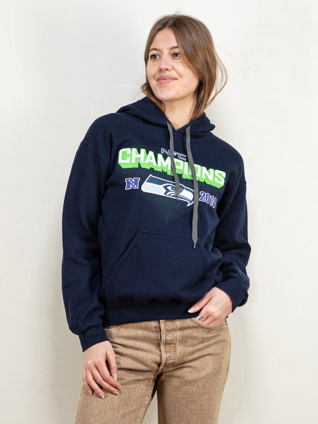 Vintage 14' NFC Champions Seattle Seahawks Hoodie - NorthernGrip