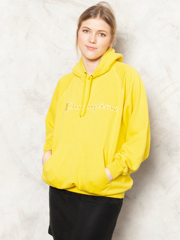 Vintage 90's Yellow CHAMPION Women Sweatshirt - NorthernGrip