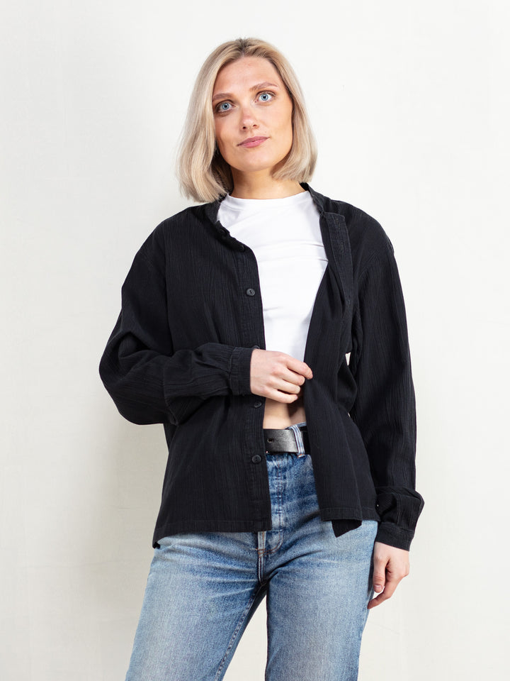 Vintage Women 90's Black Shirt - NorthernGrip