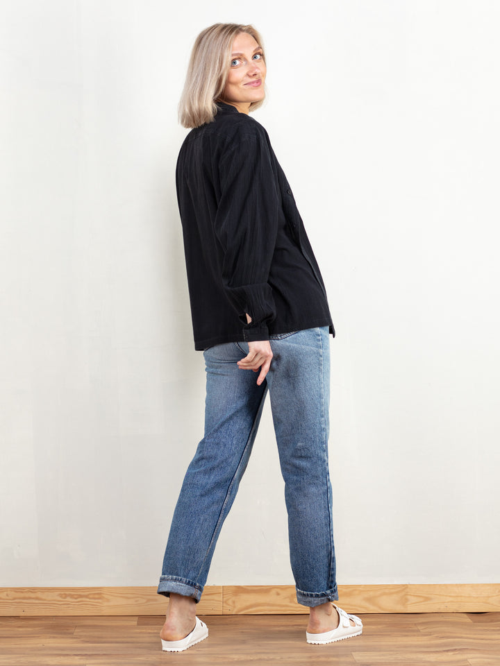 Vintage Women 90's Black Shirt - NorthernGrip