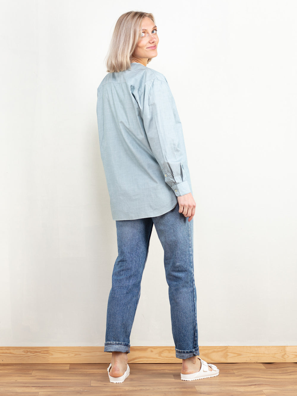 Vintage Women 90's Blue Light Shirt - NorthernGrip
