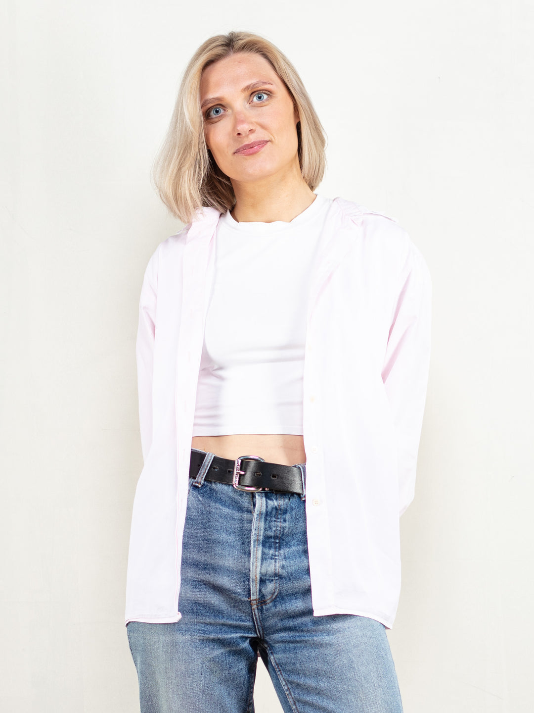 Vintage Women 90's Pink Light Shirt - NorthernGrip
