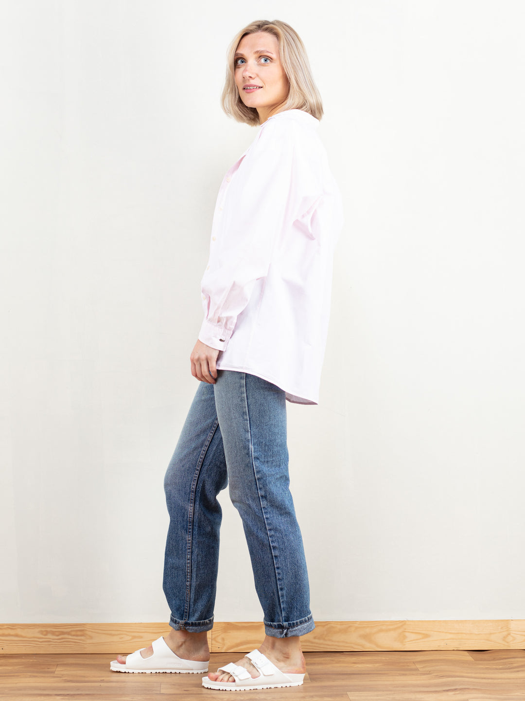 Vintage Women 90's Pink Light Shirt - NorthernGrip