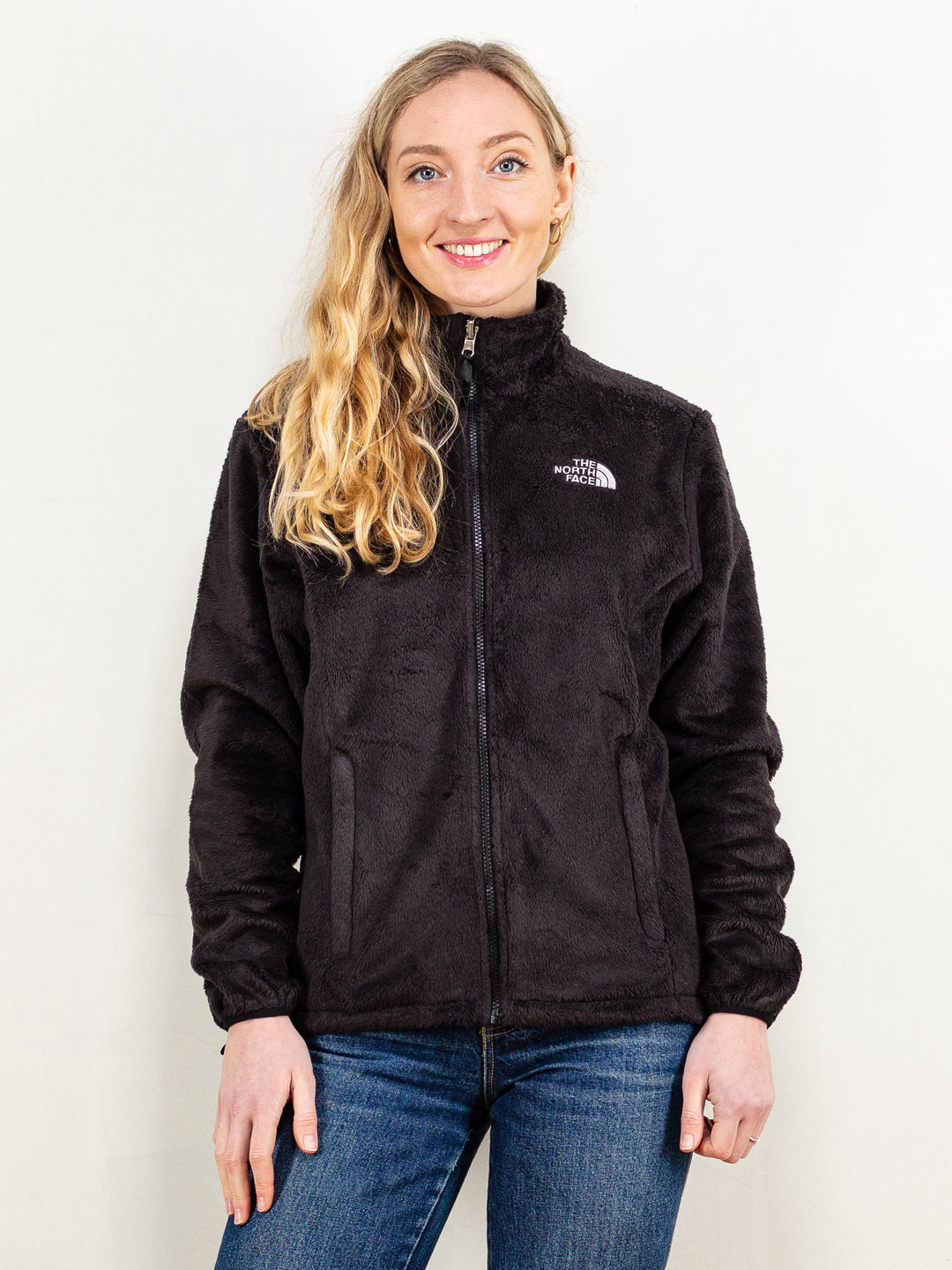 Vintage 90's Women The North Face Fleece Jacket in Black - NorthernGrip