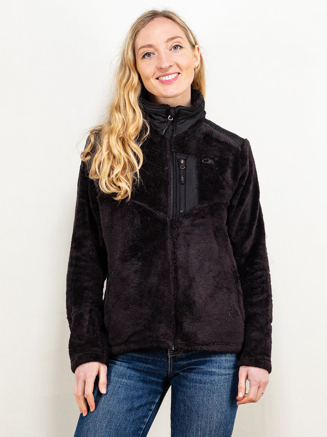 Vintage 90's Women Fleece Jacket in Black - NorthernGrip