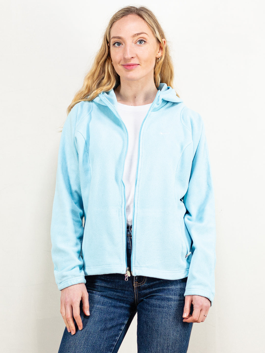 Vintage 90's Women Nike Therma-Fit Fleece Jacket in Blue - NorthernGrip