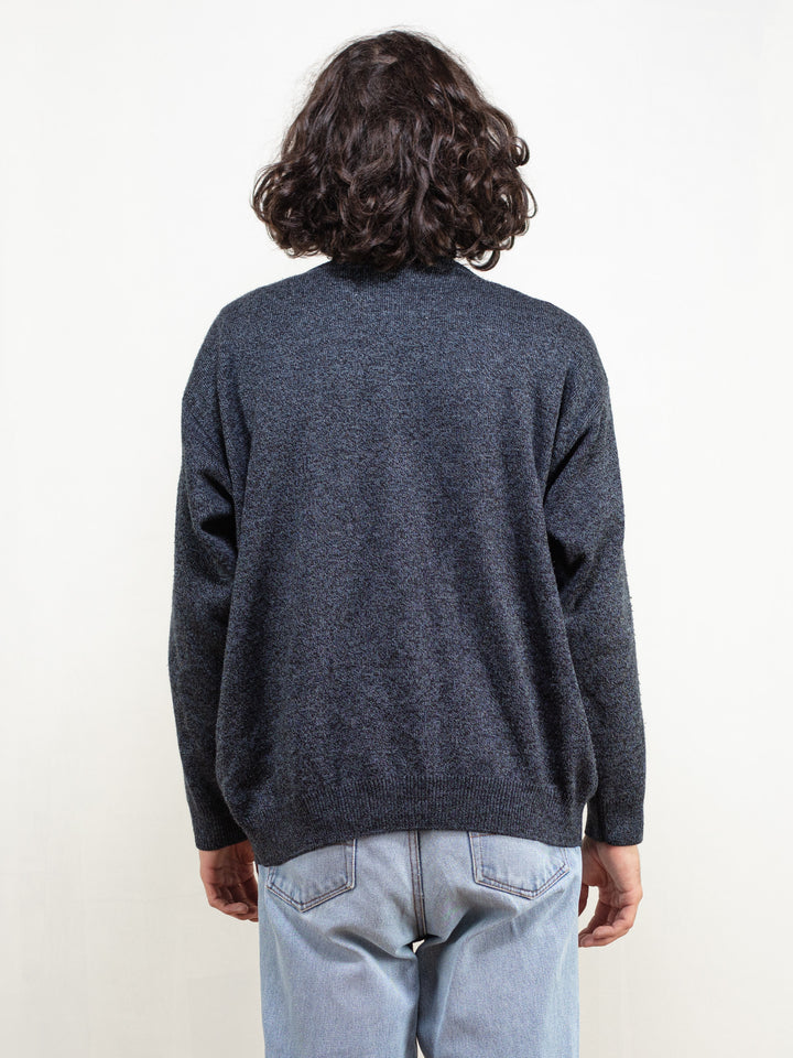 Vintage 90's Grey Patterned Men Sweater - NorthernGrip