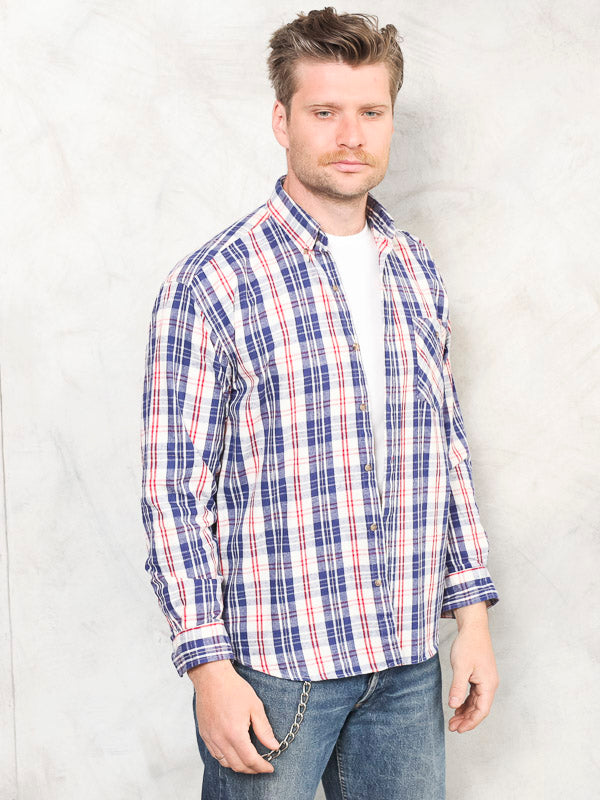 Vintage 90's Plaid Men Shirt - NorthernGrip