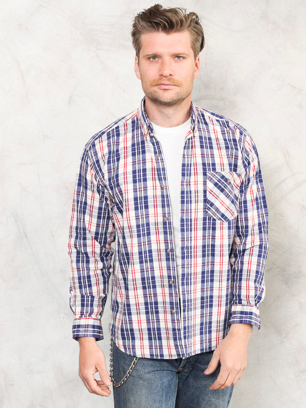 Vintage 90's Plaid Men Shirt - NorthernGrip
