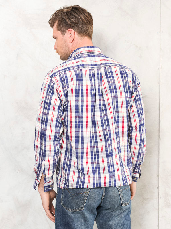 Vintage 90's Plaid Men Shirt - NorthernGrip