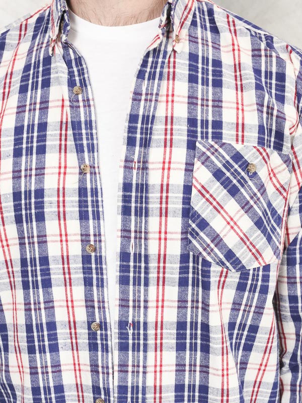 Vintage 90's Plaid Men Shirt - NorthernGrip