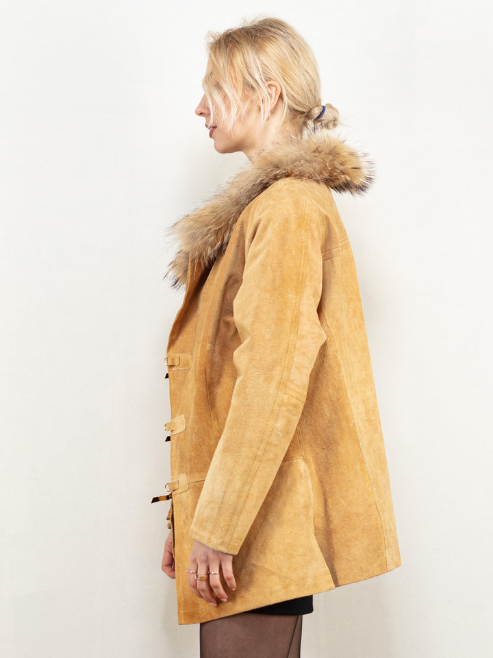 Vintage 70's Women Suede Jacket in Brown - NorthernGrip