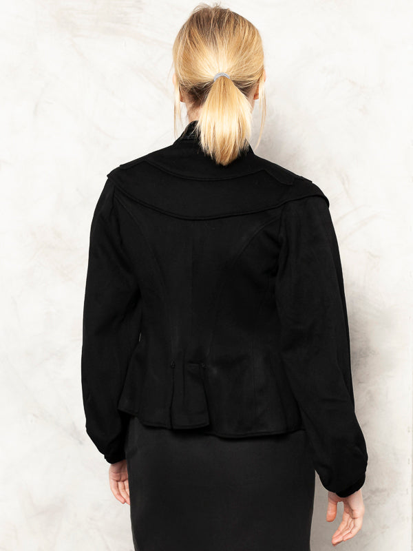 Vintage 40's Women Black Blazer - NorthernGrip
