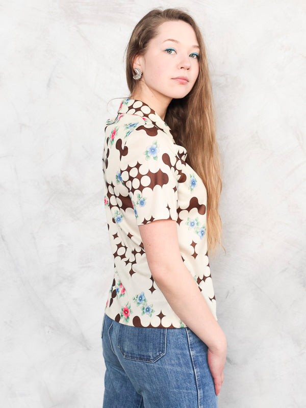 Vintage 70's Floral Women Top - NorthernGrip
