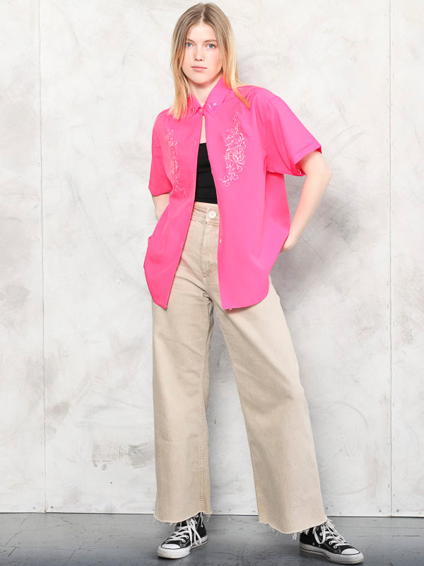 Vintage 80's Summer Women Shirt - NorthernGrip