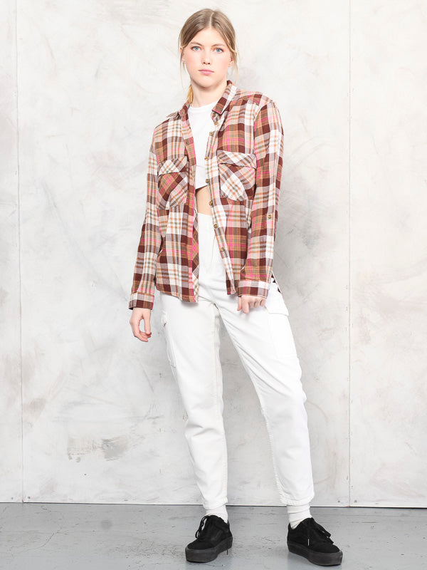 Vintage 90's Women Plaid Shirt - NorthernGrip