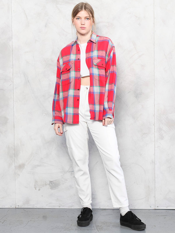 Vintage 90's Women Plaid Shirt - NorthernGrip